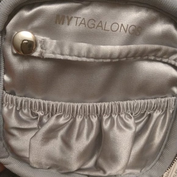 NEW MYTAGALONGS Faux Fur Jewelry Organizer Gray Carry Pouch Zipper Handle NWT - Picture 2 of 5
